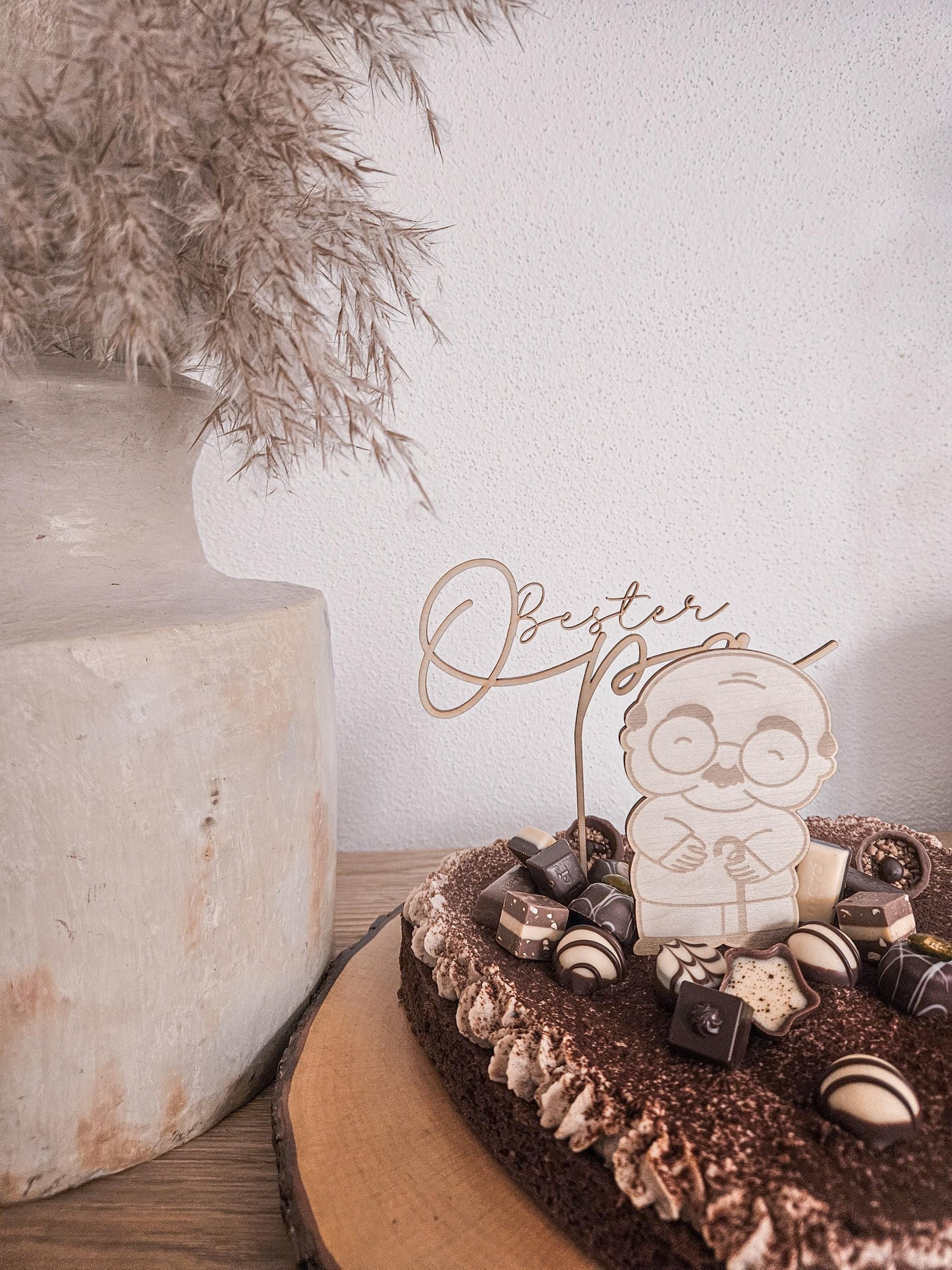 Cake Topper Kuchenaufsatz als personalisiertes Geschenk für Opa zum Geburtstag, zum Vatertag oder zur Rente