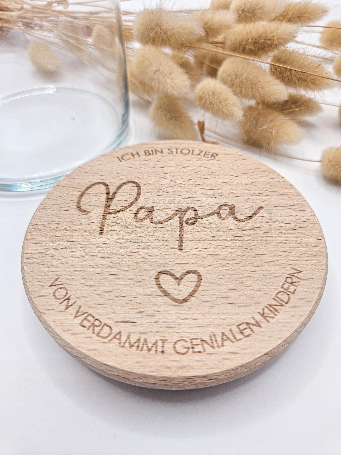 Vorratsglas mit Gravur als Vatertagsgeschenk: Ich bin stolzer Papa von verdammt genialen Kindern – Geschenk zum Vatertag, Geburtstag, Geburt