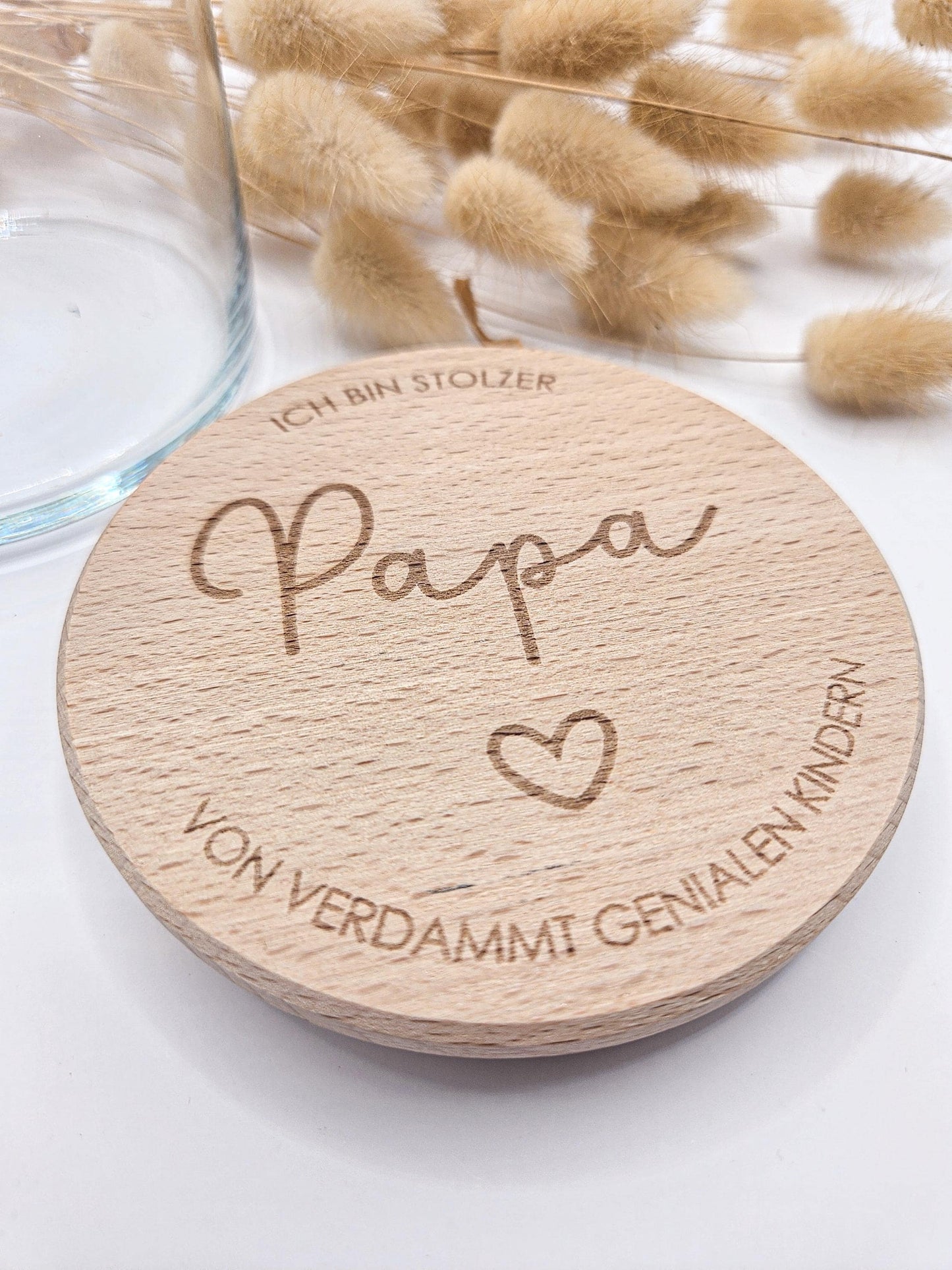 Vorratsglas mit Gravur als Vatertagsgeschenk: Ich bin stolzer Papa von verdammt genialen Kindern – Geschenk zum Vatertag, Geburtstag, Geburt