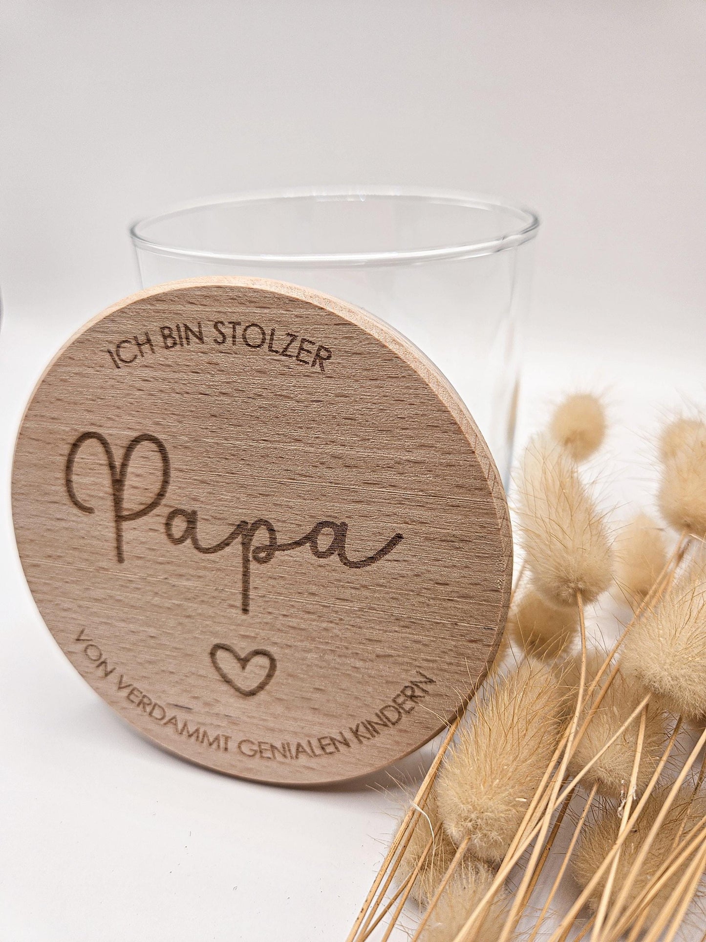 Vorratsglas mit Gravur als Vatertagsgeschenk: Ich bin stolzer Papa von verdammt genialen Kindern – Geschenk zum Vatertag, Geburtstag, Geburt