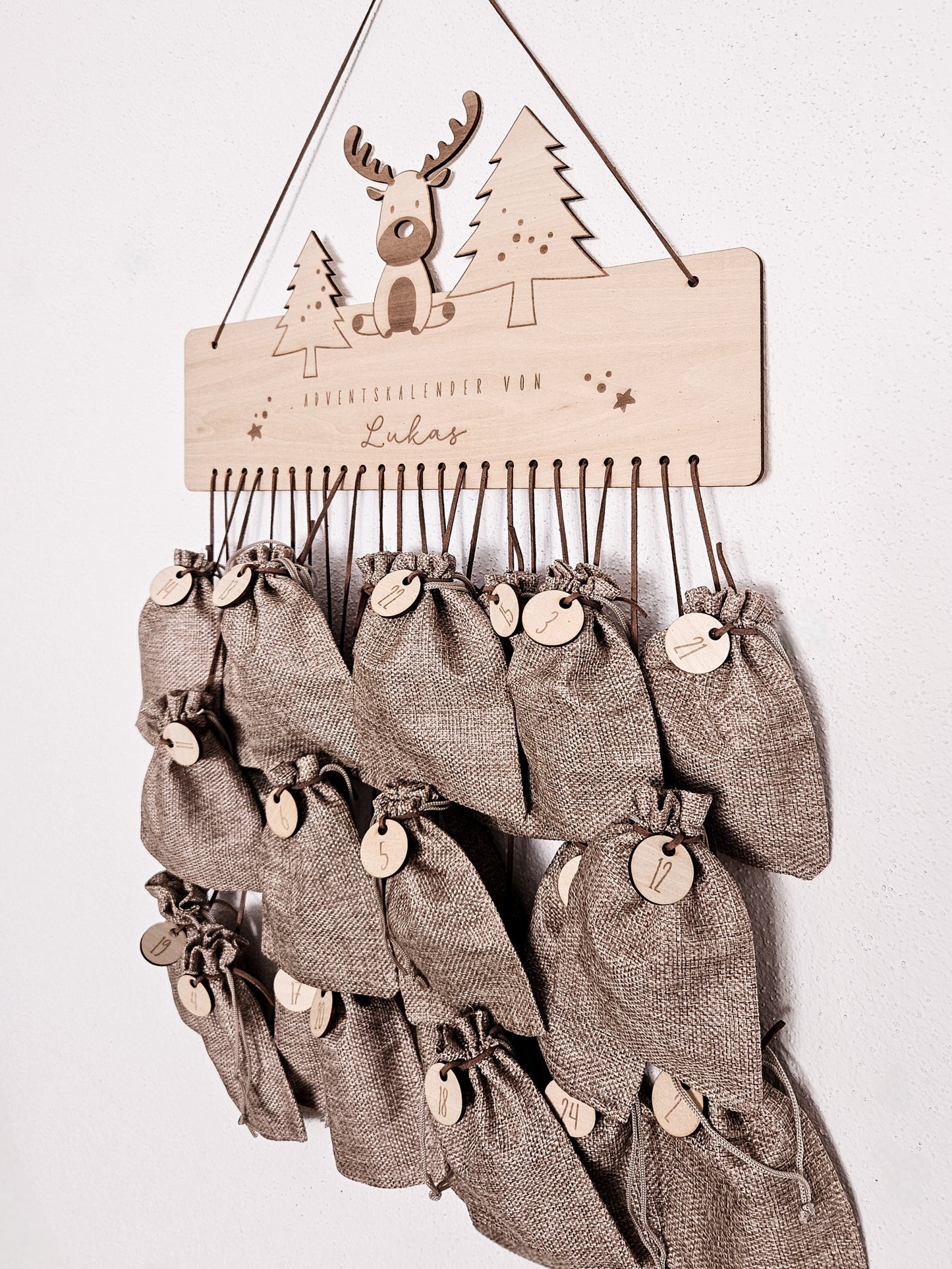 Personalisierter Adventskalender, Kinder Adventskalender, Adventskalender zum befüllen, Adventskalender Kinder, Adventskalender aus Holz
