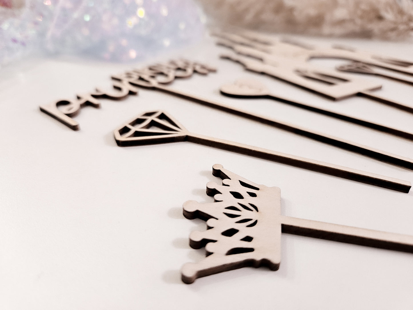 Personalisierter Cake Topper Holz – Prinzessin Schloss, Birthday Princess, Name, Alter Mädchen Geburtstag Deko