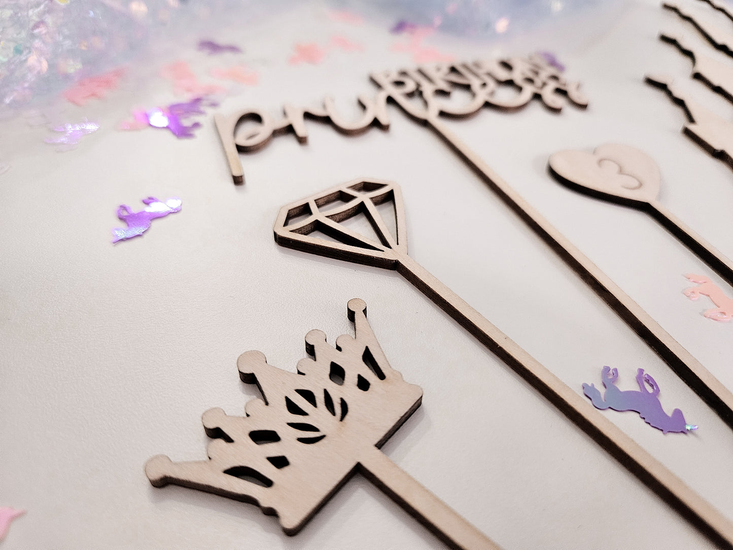 Personalisierter Cake Topper Holz – Prinzessin Schloss, Birthday Princess, Name, Alter Mädchen Geburtstag Deko
