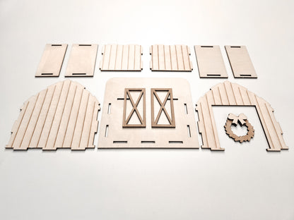 Rentierstall für den Weihnachtswichtel – liebevoller Holzbausatz