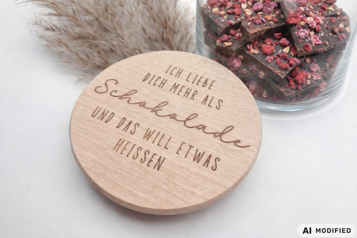 geschenkglas holzdeckel, geschenk valentinstag, romantisches geschenk, geschenk für partner, geschenk für freundin, geschenk für freund, liebevolles geschenk mit spruch, graviertes glas, schokoladen geschenk glas, jahrestag geschenk idee, nachhaltiges geschenk, dekoratives glas, scandi geschenk, geschenk für herzensmenschen, personalisierte geschenkidee ohne süßigkeiten