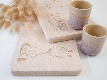 Brettchen personalisiertes Geschenk als Geburtstagsgeschenk, zur Taufe, zum ersten Geburtstag oder als Schneidebrett und Dekoelement