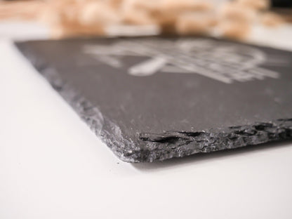 Personalisierbare Schieferplatte mit Namen – Geschenk zum Vatertag & Geburtstag – Individuelles Deko-Highlight für Papa