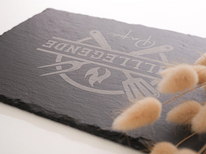 Personalisierbare Schieferplatte mit Namen – Geschenk zum Vatertag & Geburtstag – Individuelles Deko-Highlight für Papa