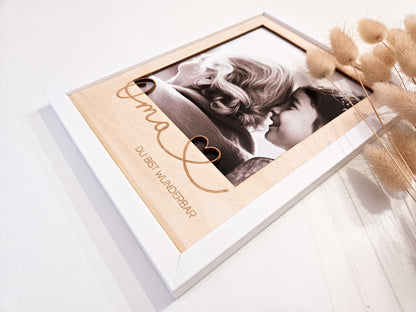 Bilderrahmen Passepartout Fotogeschenk als personalisiertes Geschenk für Oma zum Geburtstag, zum Muttertag oder als Andenken
