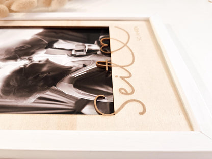 Bilderrahmen Passepartout personalisiertes Geschenk Fotogeschenk zum Jahrestag, zur goldenen Hochzeit, Valentinstag oder zum Hochzeitstag