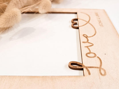 Bilderrahmen Passepartout personalisiertes Geschenk als Fotogeschenk zum Jahrestag, als Hochzeitsgeschenk, Muttertagsgeschenk oder Vatertag