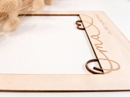 Bilderrahmen Passepartout Fotogeschenk als personalisiertes Geschenk für Oma zum Geburtstag, zum Muttertag oder als Andenken
