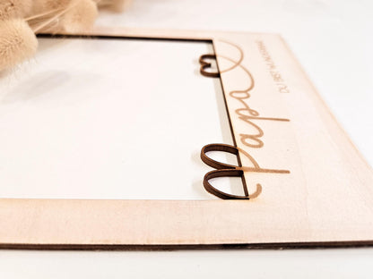 Bilderrahmen Passepartout Papa als personalisiertes Geschenk zum Vatertag, als Fotogeschenk zur Geburt oder als Geschenk zum Geburtstag