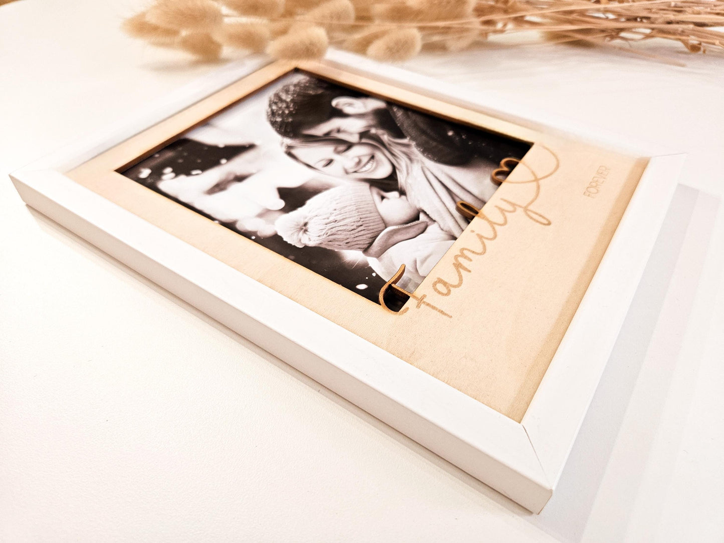 Bilderrahmen Passepartout personalisiertes Geschenk als Fotogeschenk zum Geburtstag, als Muttertagsgeschenk, Vatertagsgeschenk und Familie