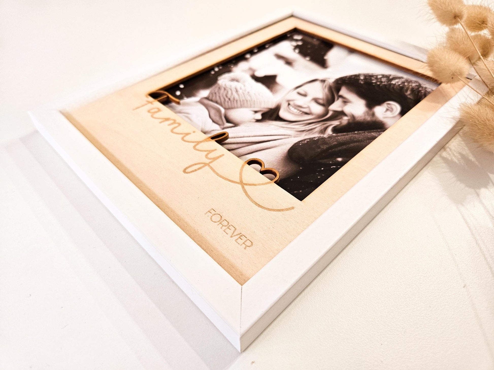 Bilderrahmen Passepartout personalisiertes Geschenk als Fotogeschenk zum Geburtstag, als Muttertagsgeschenk, Vatertagsgeschenk und Familie