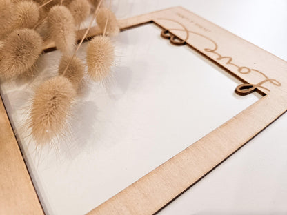 Bilderrahmen Passepartout personalisiertes Geschenk als Fotogeschenk zum Jahrestag, als Hochzeitsgeschenk, Muttertagsgeschenk oder Vatertag