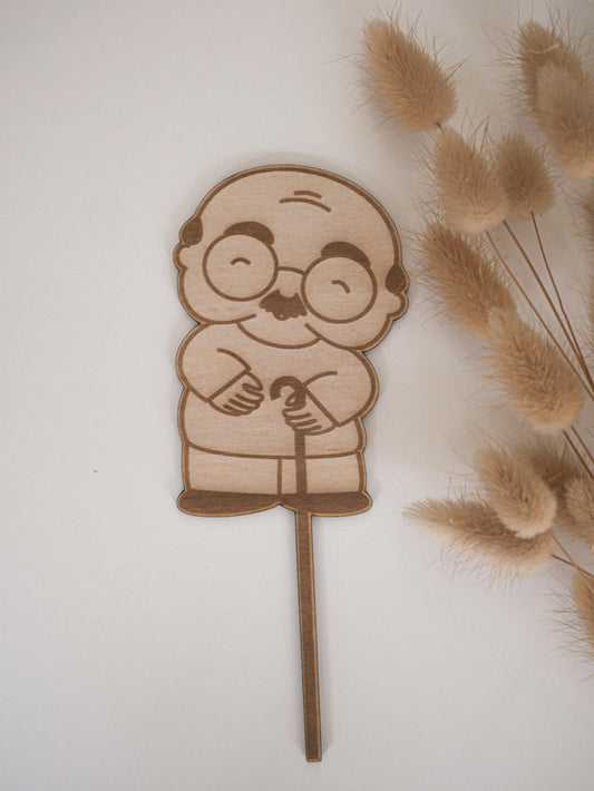 Cake Topper Kuchenaufsatz als personalisiertes Geschenk für Opa zum Geburtstag, zum Vatertag oder zur Rente