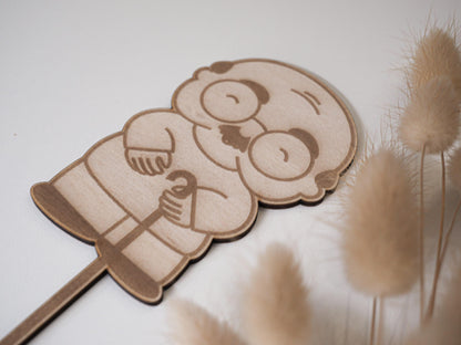 Cake Topper Kuchenaufsatz als personalisiertes Geschenk für Opa zum Geburtstag, zum Vatertag oder zur Rente