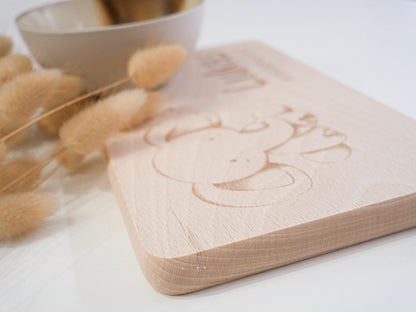 Brettchen personalisiertes Geschenk als Geburtstagsgeschenk, zur Taufe, zum ersten Geburtstag oder als Schneidebrett und Dekoelement
