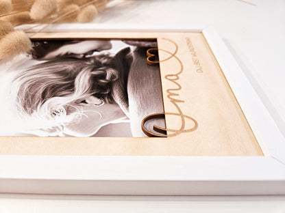 Bilderrahmen Passepartout Fotogeschenk als personalisiertes Geschenk für Oma zum Geburtstag, zum Muttertag oder als Andenken