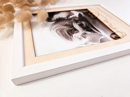 Bilderrahmen Passepartout Fotogeschenk als personalisiertes Geschenk für Oma zum Geburtstag, zum Muttertag oder als Andenken