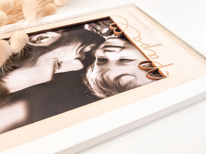 Bilderrahmen Passepartout Papa als personalisiertes Geschenk zum Vatertag, als Fotogeschenk zur Geburt oder als Geschenk zum Geburtstag