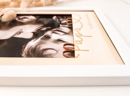 Bilderrahmen Passepartout Papa als personalisiertes Geschenk zum Vatertag, als Fotogeschenk zur Geburt oder als Geschenk zum Geburtstag