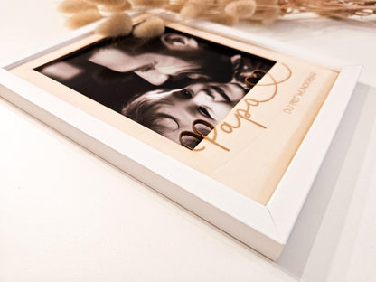 Bilderrahmen Passepartout Papa als personalisiertes Geschenk zum Vatertag, als Fotogeschenk zur Geburt oder als Geschenk zum Geburtstag