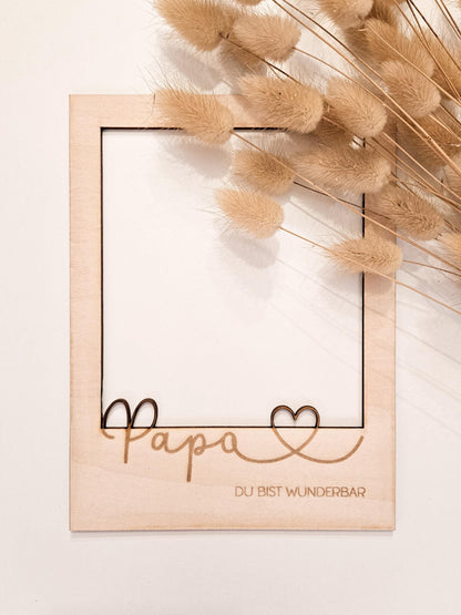 Bilderrahmen Passepartout Papa als personalisiertes Geschenk zum Vatertag, als Fotogeschenk zur Geburt oder als Geschenk zum Geburtstag