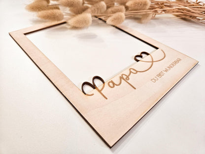 Bilderrahmen Passepartout Papa als personalisiertes Geschenk zum Vatertag, als Fotogeschenk zur Geburt oder als Geschenk zum Geburtstag