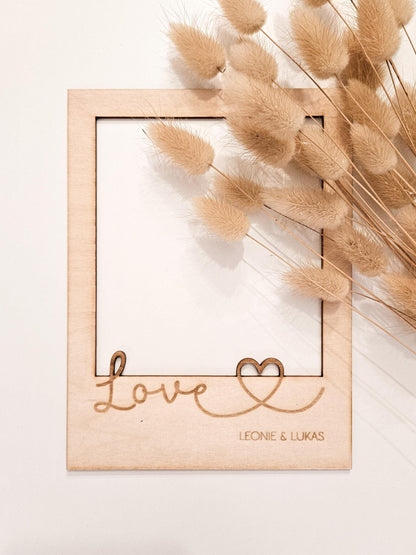 Bilderrahmen Passepartout personalisiertes Geschenk als Fotogeschenk zum Jahrestag, als Hochzeitsgeschenk, Muttertagsgeschenk oder Vatertag