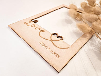 Bilderrahmen Passepartout personalisiertes Geschenk als Fotogeschenk zum Jahrestag, als Hochzeitsgeschenk, Muttertagsgeschenk oder Vatertag