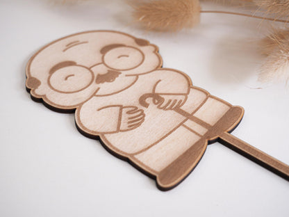 Cake Topper Kuchenaufsatz als personalisiertes Geschenk für Opa zum Geburtstag, zum Vatertag oder zur Rente