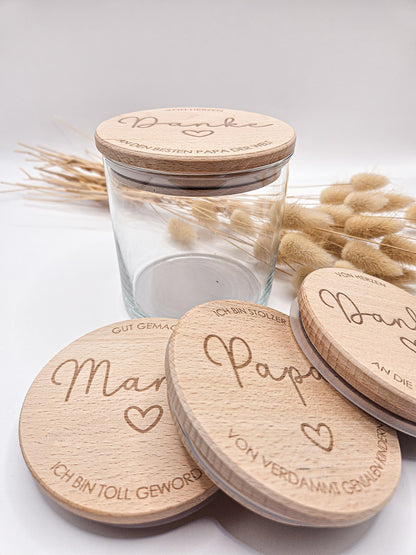 Vorratsglas mit Gravur als Muttertagsgeschenk: Von Herzen Danke an die beste Mama der Welt – Geschenk zum Muttertag, Geburtstag oder für Oma