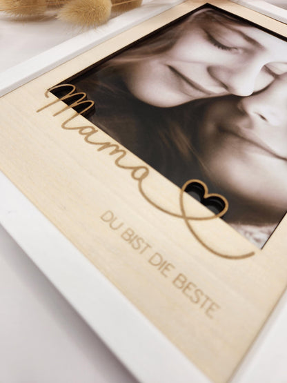 Bilderrahmen Passepartout personalisiertes Geschenk als Fotogeschenk zum Muttertag, als Geschenk für die Oma oder als Andenken
