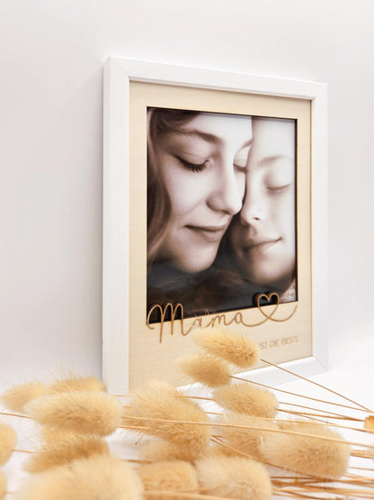Bilderrahmen Passepartout personalisiertes Geschenk als Fotogeschenk zum Muttertag, als Geschenk für die Oma oder als Andenken