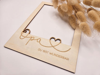 Bilderrahmen Passepartout personalisiert als Fotogeschenk für Opa zum Geburtstag, zum Vatertag oder als Andenken