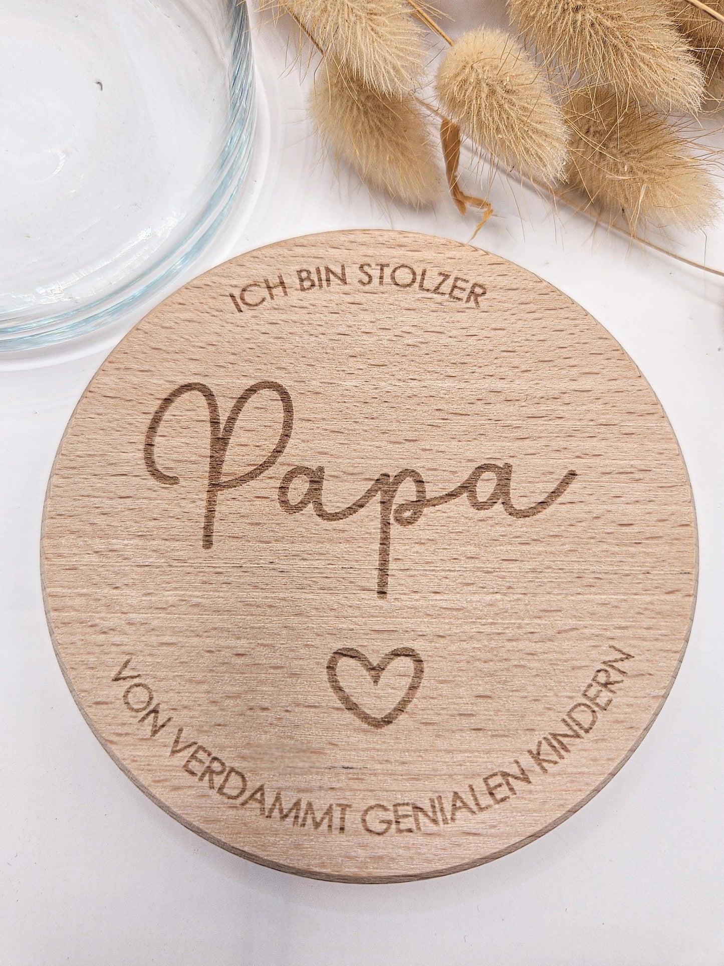 Vorratsglas mit Gravur als Vatertagsgeschenk: Ich bin stolzer Papa von verdammt genialen Kindern – Geschenk zum Vatertag, Geburtstag, Geburt