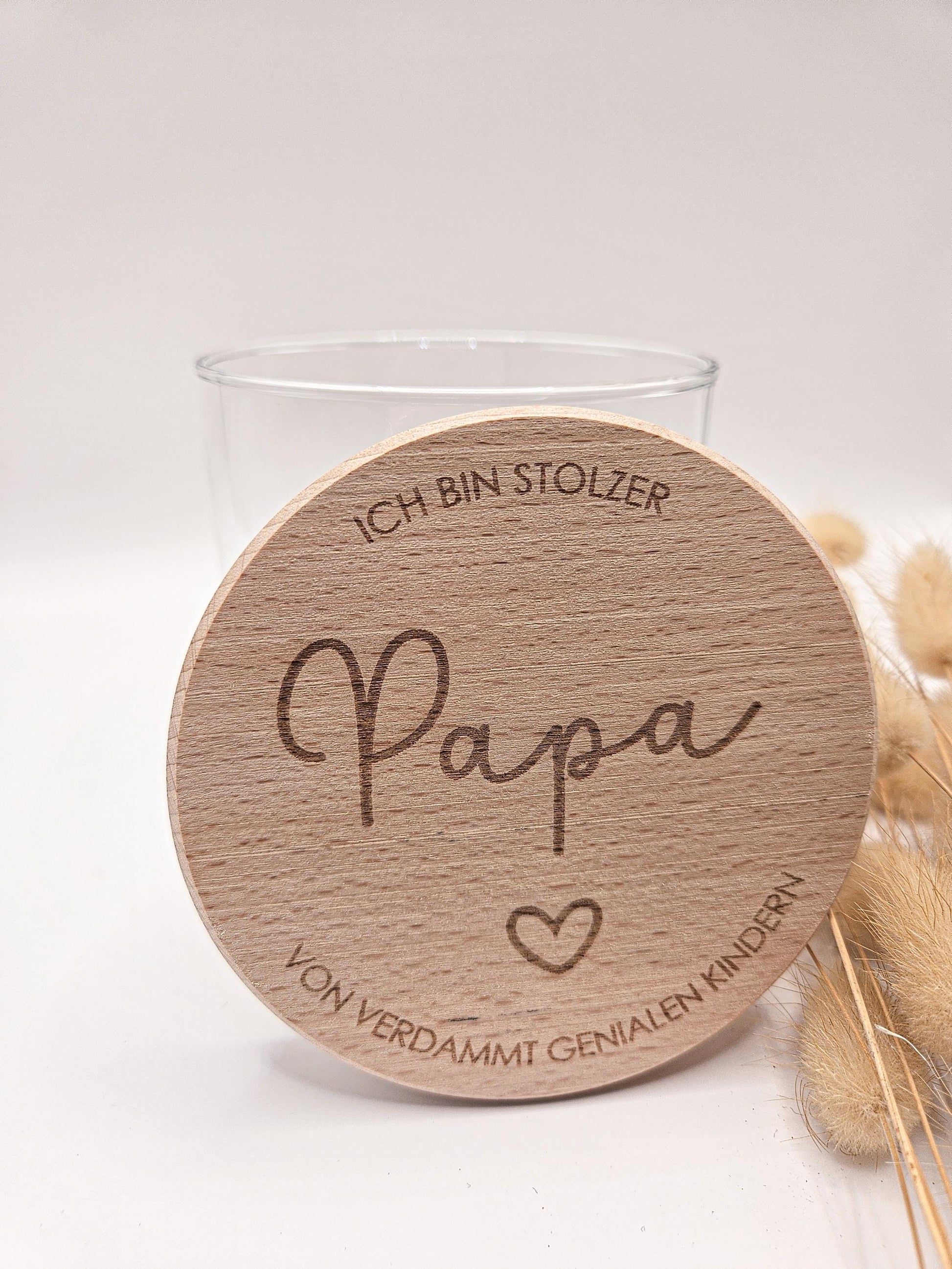 Vorratsglas mit Gravur als Vatertagsgeschenk: Ich bin stolzer Papa von verdammt genialen Kindern – Geschenk zum Vatertag, Geburtstag, Geburt