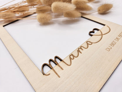 Bilderrahmen Passepartout personalisiertes Geschenk als Fotogeschenk zum Muttertag, als Geschenk für die Oma oder als Andenken