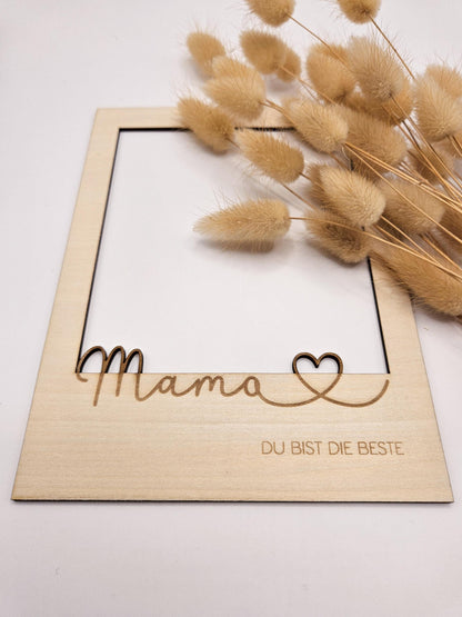 Bilderrahmen Passepartout personalisiertes Geschenk als Fotogeschenk zum Muttertag, als Geschenk für die Oma oder als Andenken