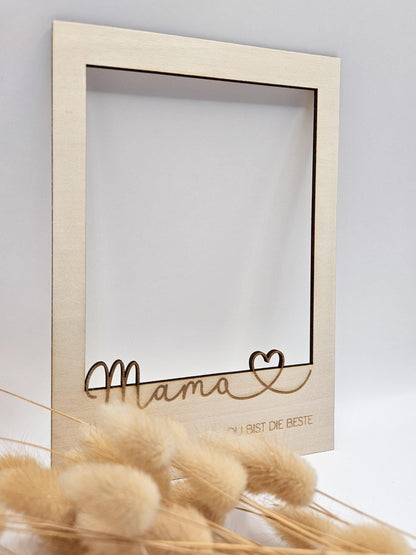 Bilderrahmen Passepartout personalisiertes Geschenk als Fotogeschenk zum Muttertag, als Geschenk für die Oma oder als Andenken