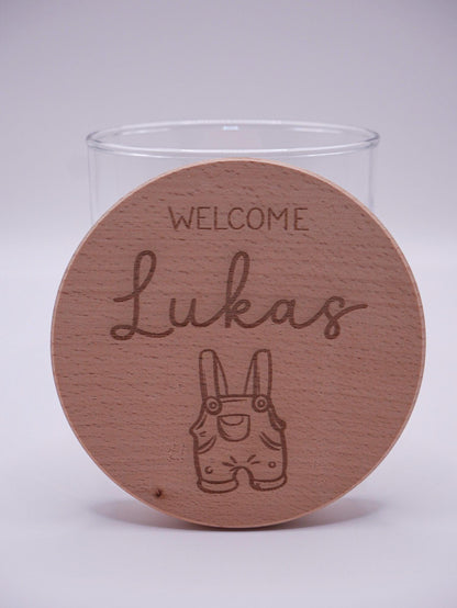 Geschenk zur Geburt personalisiert - Babygeschenk Starter Kit mit graviertem Namen, Geschenk zur Geburt, Taufe, Geburtstag, Windeltorte