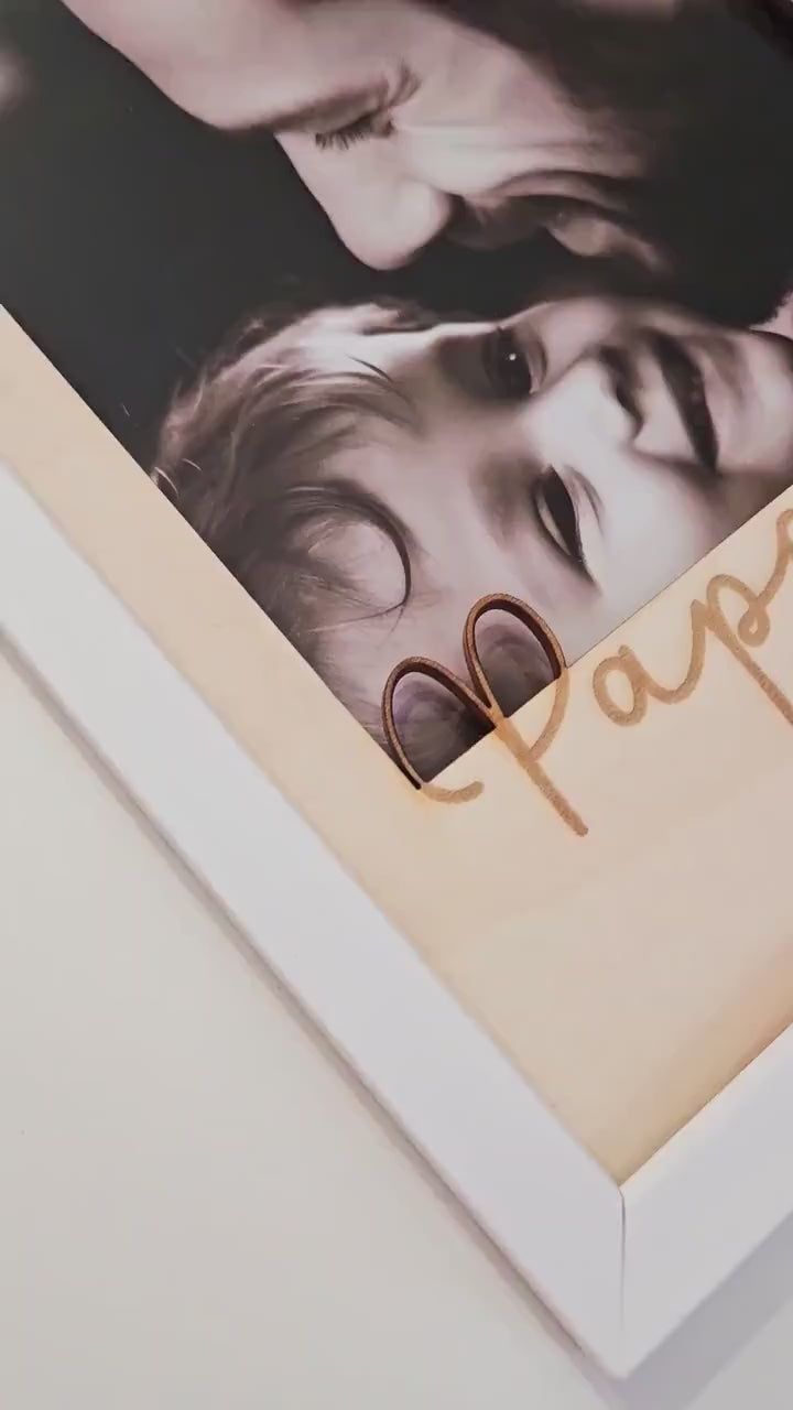 Bilderrahmen Passepartout Papa als personalisiertes Geschenk zum Vatertag, als Fotogeschenk zur Geburt oder als Geschenk zum Geburtstag